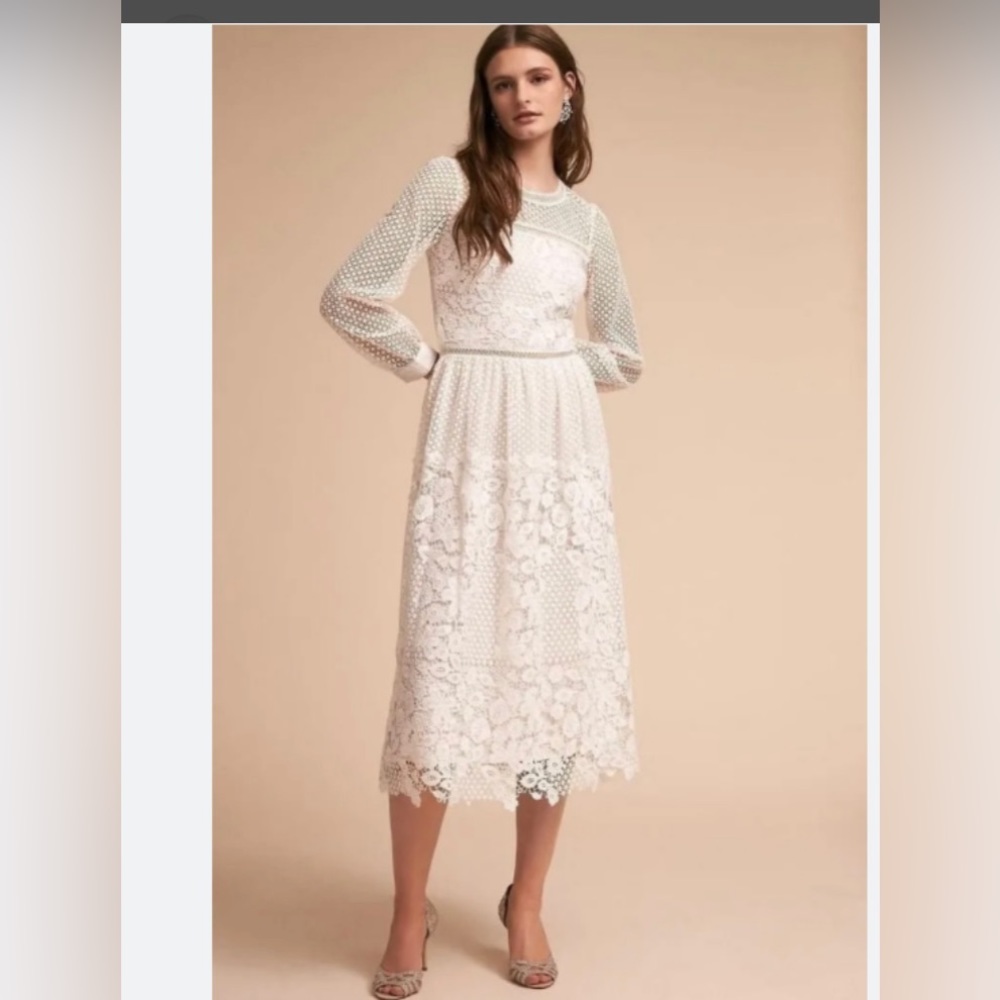 BHLDN Wedding Dress Size 2 Ivory